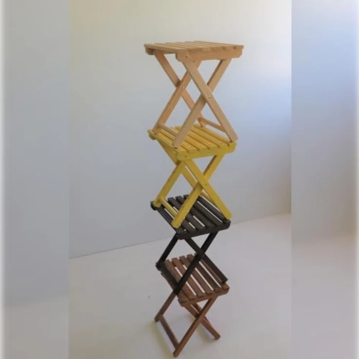 Aranaz Hocker mit Holz, 33 x 25 x 36 cm – Bild 2