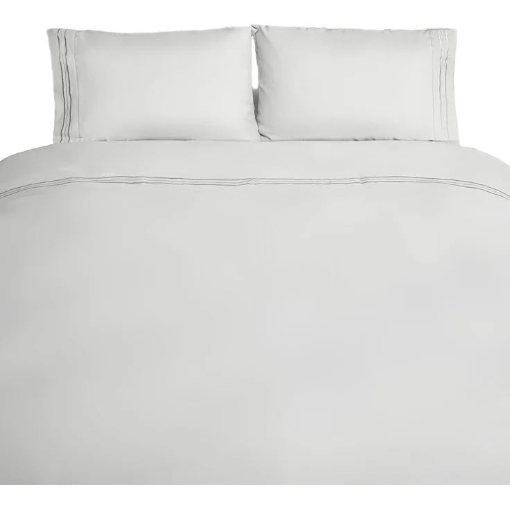 Bettwäsche 200 x 220 cm mit 2 Kissenbezüge 50 x 70 cm - 4-teilig für 2 Personen Grau – Bild 1