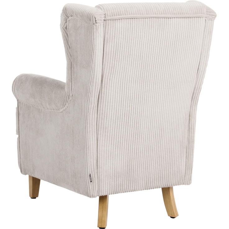 Ohrensessel ABSON Cord Beige – Bild 6