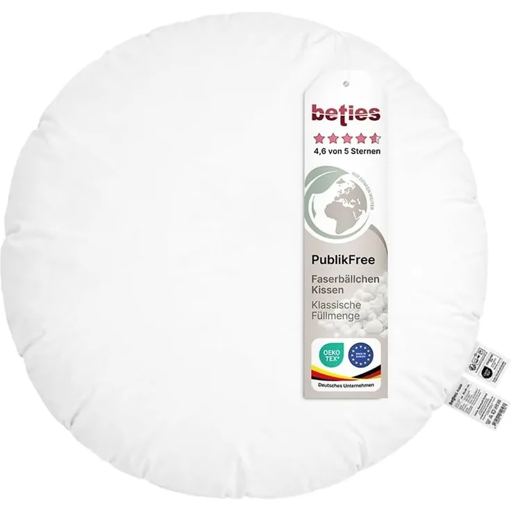 beties Sofakissen PublikFree, Sitzkissen rund ca. 50 cm Kissenfüllung weich Deko