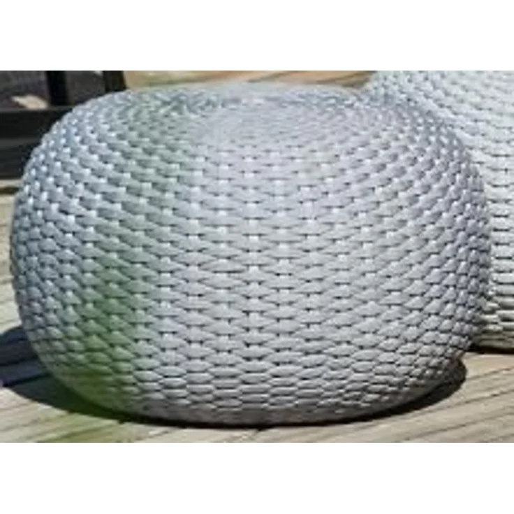 Hocker Moon aus Kunststoff, Hellgrau, 60 x 60 x 35 cm – Bild 1