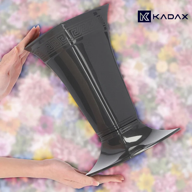KADAX Vase für Friedhofsgrab, Grabsteinfläschchen, 30 cm, Graphit – Bild 4