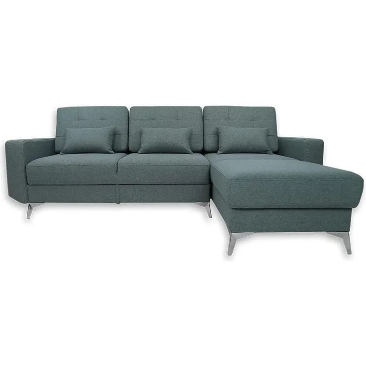 Sofa L Form York Blau 260 x 96 cm Vitalispa