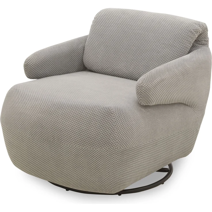 DOMO. collection Sessel 700015, Polstersessel, gepolsterte Rückenlehne, Rückenfunktion, Drehfunktion, Wippfunktion, Cocktailsessel, Loungesessel, 68 x 88 x 67 (BxTxH), grau – Bild 3