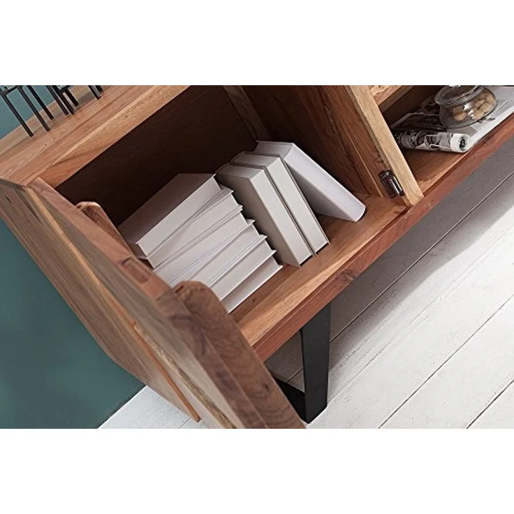 riess-ambiente Lowboard AMAZONAS 160cm natur, Massivholz · TV-Board · Baumkante · Akazie · Wohnzimmer – Bild 7