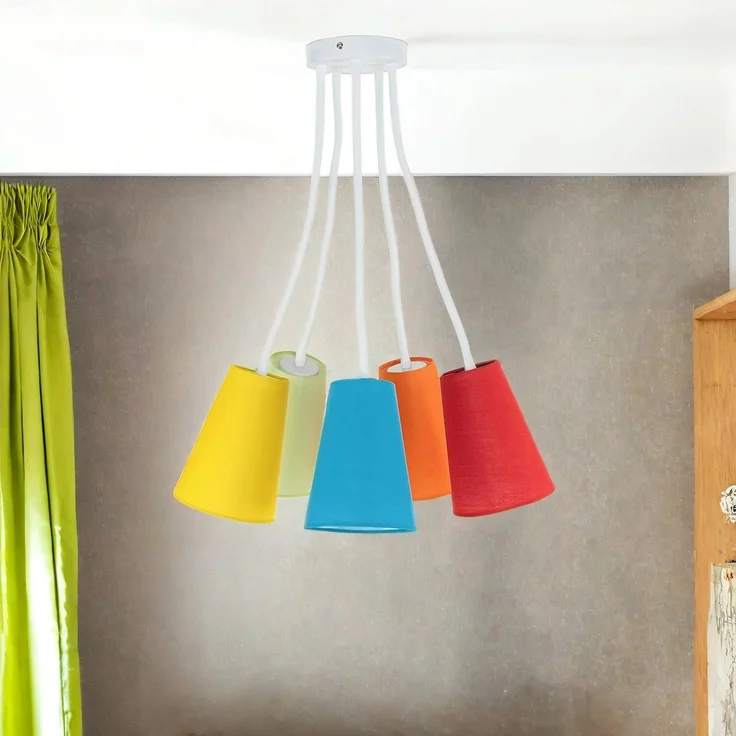 Licht-Erlebnisse Deckenleuchte WIRE, ohne Leuchtmittel, Deckenlampe Bunt flexible Arme stylisch Kinderzimmer Lampe – Bild 2