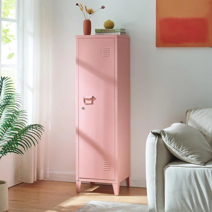 Einzelspind Kurikka 137x38x38 cm Rosa [en. casa] – Bild 5