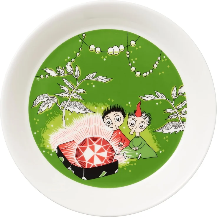 Arabia Moomin Teller 19cm Thingumy and Bob green – Bild 1