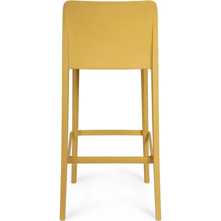 Barhocker Chloris 4er-Set aus Kunststoff, modernes Design, ocker, mit Fußstütze, UV-beständig – Bild 4
