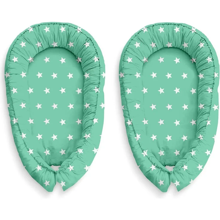 Multifunktionale Kuschelnest Babynest Kokon für Babys und Säuglinge, Nestchen, Reisebett, 100% Baumwolle, antiallergisch