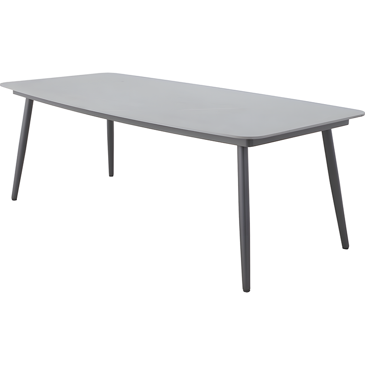 ROPERO Gartentisch 105x210, Gestell: Aluminium eisengrau, Keramikplatte: mattgrau – Bild 2