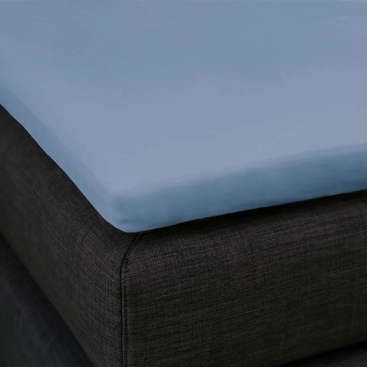 Formesse Bella Donna Topper Spannbetttuch La Piccola|160x200 cm| blaugrau
