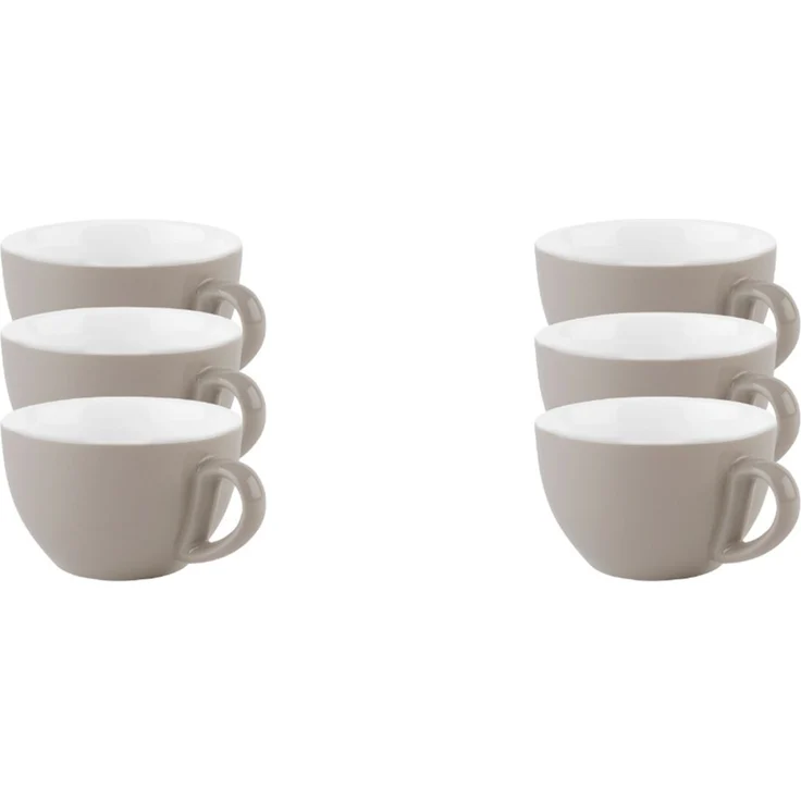 APS Cappuccinotasse 6er Set Cappuccino Tassen -SNUG-, 6-tlg, Porzellan, für Heißgetränke aller Art geeignet – Bild 1