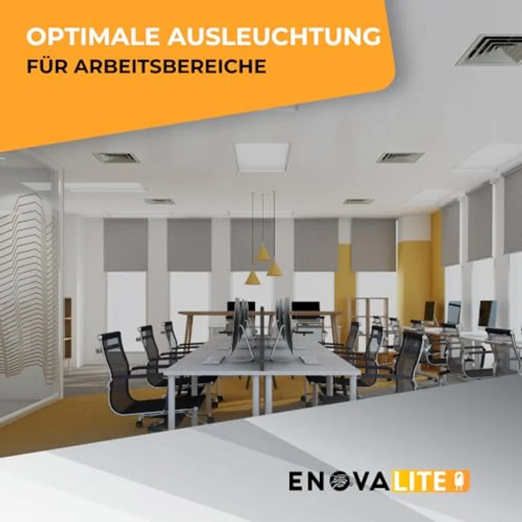 ENOVALITE LED-Panel 120x30, 36W 3600LM, warmweiß, flimmerfrei, UGR22, ultraflach mit PHILIPS Treiber – Bild 6