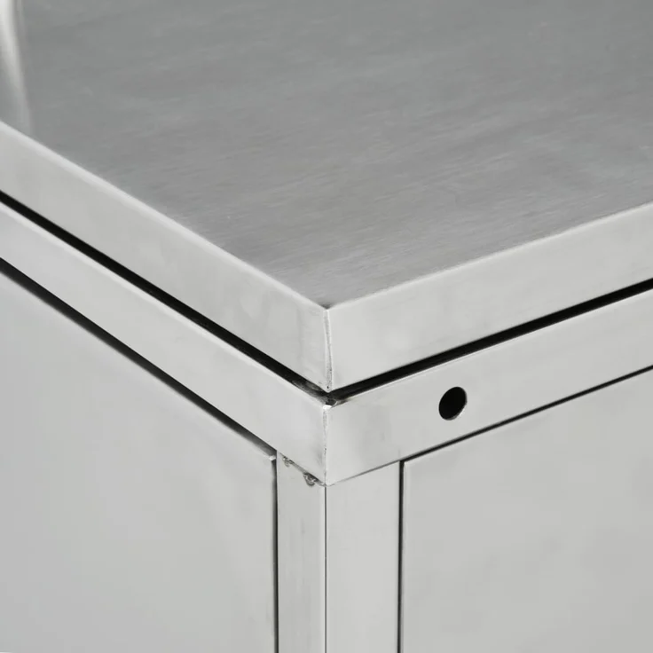 vidaXL Mülltonnenbox für 2 Tonnen 240 L Edelstahl 145380 – Bild 7
