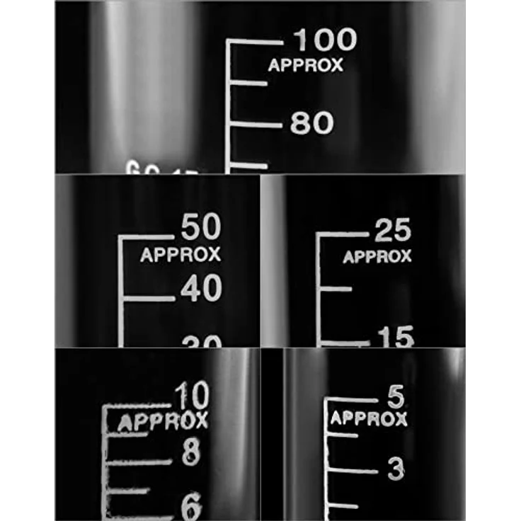 QWORK® 5stk Abgestufter Messbecher Glas Becherglas 5ml 10ml 25ml 50ml 100ml Set für Labor Küche – Bild 4