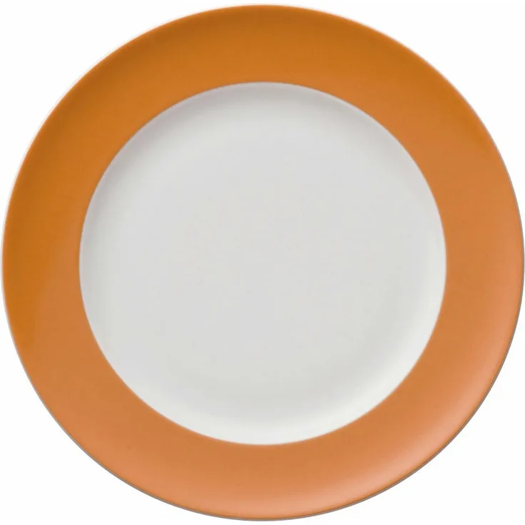 Thomas Sunny Day Frühstücksteller, Kuchenteller, Teller, Porzellan, Orange, Spülmaschinenfest, 22 cm, 10222