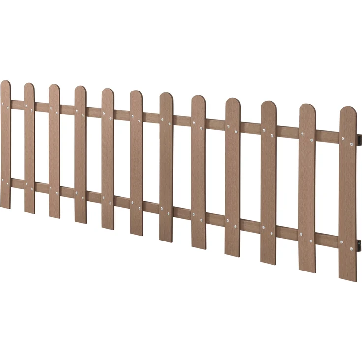 Gartenzaun Elda WPC 200x60 cm Braun neu. holz – Bild 1