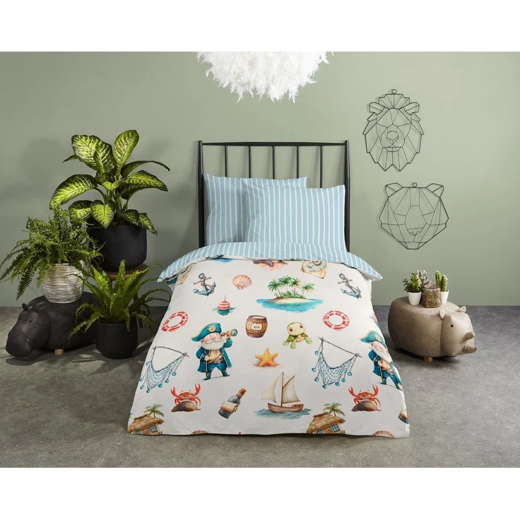 good morning Kinderbettwäsche Capi, Renforcé, 2 teilig, Baumwolle, Renforcé, Wendeoptik, Kind, Baby, Maritim, Meer – Bild 5