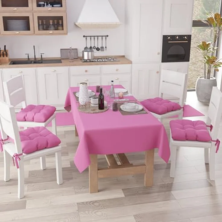 Petti Artigiani Italiani - Tischdecke, Küchentischdecke aus Baumwolle, einfarbig, Fuchsia X15 Plätze (140 x 300 cm) – Bild 4