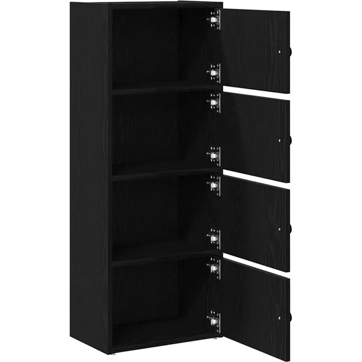 vidaXL Bücherregal Schwarz Eichen-Optik 40x24x102 cm Holzwerkstoff 860374 – Bild 5