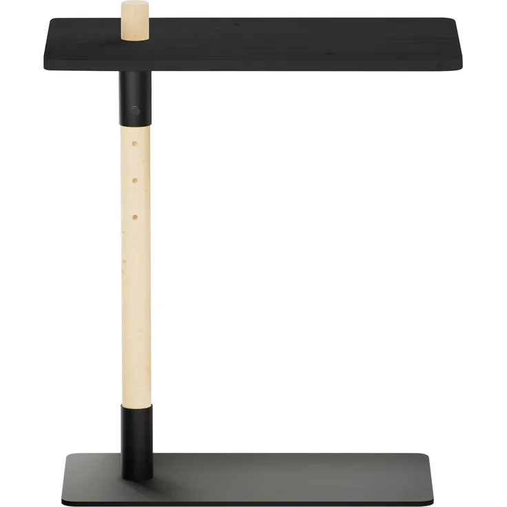 ADJUST TABLE höhenverstellbarer Beistelltisch Kiefer Schwarz lackiert