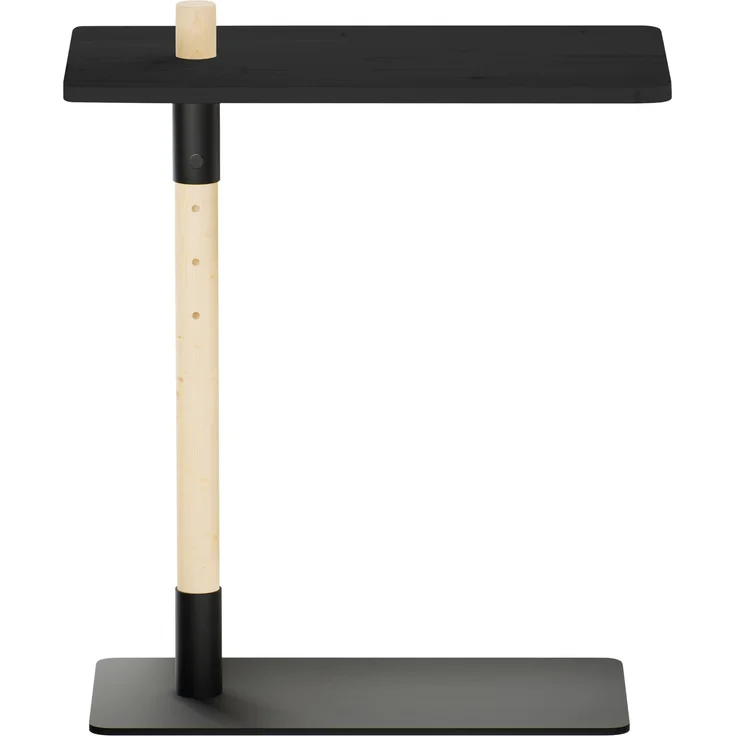ADJUST TABLE höhenverstellbarer Beistelltisch Kiefer Schwarz lackiert – Bild 1