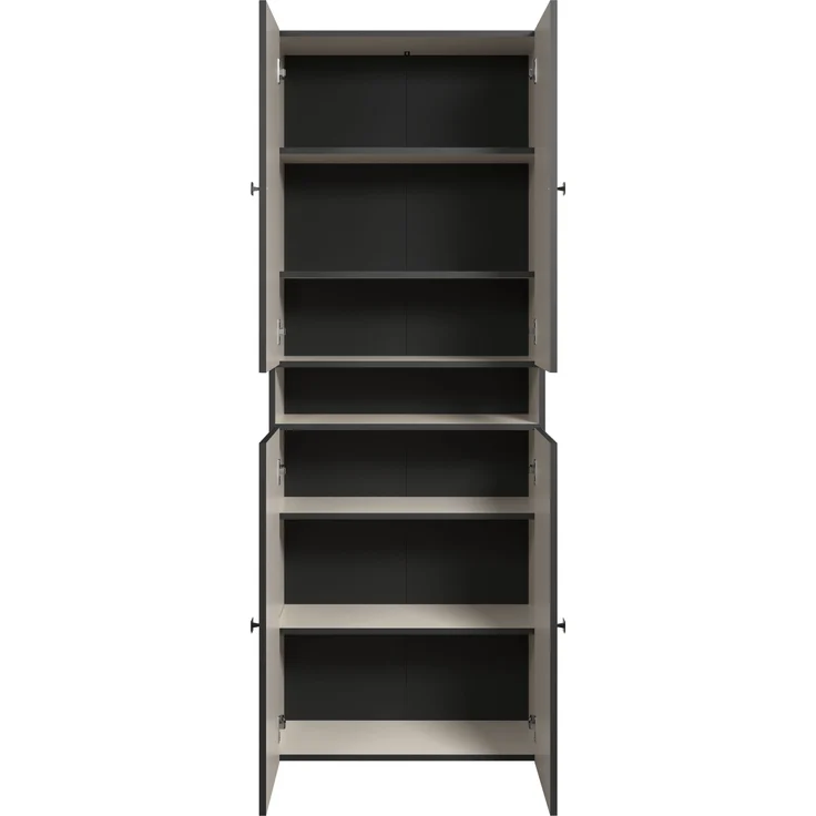 Badezimmer Hochschrank Bliss in Evoke Eiche und grau 70 x 186 cm – Bild 3