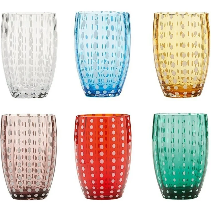 Zafferano Gläser-Set Perle Handgemachtes Gläser Set 6 Stück - Farblich Sortiert, 6-teiliges Set – Bild 5