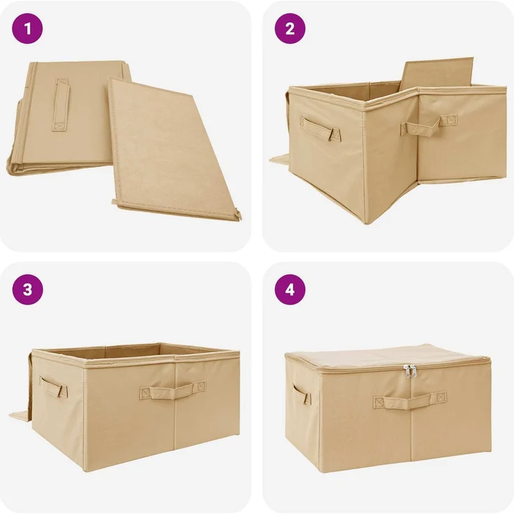 vidaXL Aufbewahrungsbox 24 stk. Vliesstoff 60 x 43 x 35 cm 90,3 L 42024612 – Bild 10