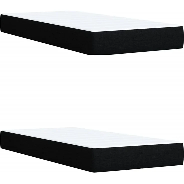 vidaXL Boxspringbett mit Matratze Schwarz 200x200 cm Stoff 3294479 – Bild 11
