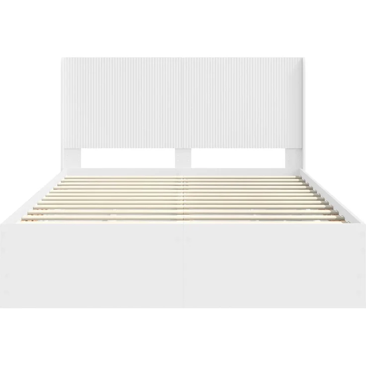 vidaXL Bettgestell mit Stauraum und Kopfteil Weiß 150 x 200 cm 3413935 – Bild 6