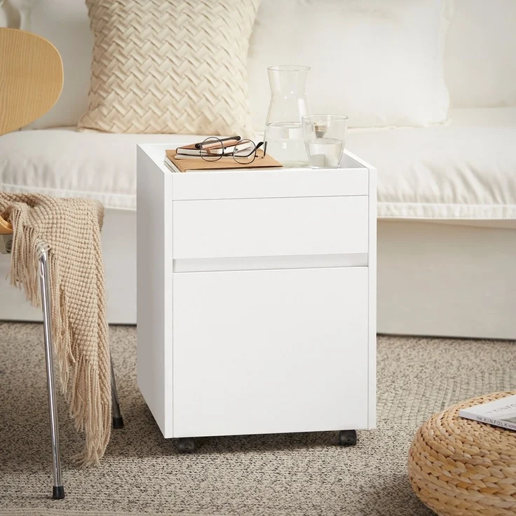 SoBuy FBT121-W Schubladenschrank Büro, Spanplatte, Melamin, Weiß, 40 x 54 x 40 cm – Bild 2