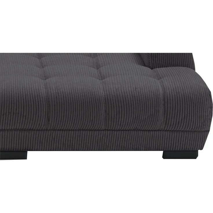 Massivart® Ecksofa ARTEMIS Cord grau / 300 cm / Cordsofa, Nosagunterfederung / 4 Rückenkissen / 5 Zierkissen – Bild 3