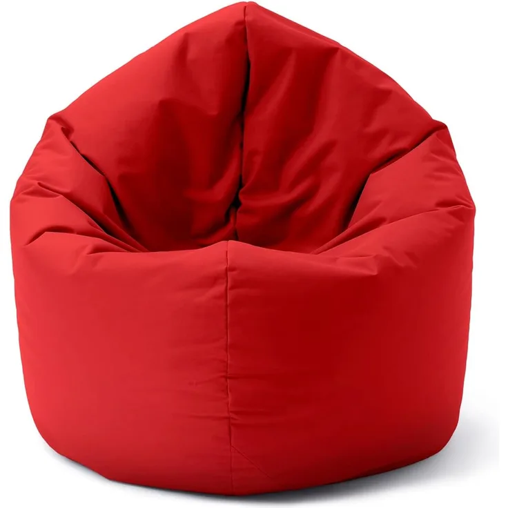 Lumaland Indoor / Outdoor Sitzsack, 2-in-1-Sitzsack, Polyester, 120 x 80 x 75 cm, 300 Liter, Rot