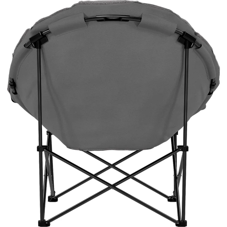 STEELSØN 'Hoggar' Moonchair faltbar, gepolsterter Campingstuhl grau, bis 150 kg, mit Kopfkissen und Tragetasche – Bild 14