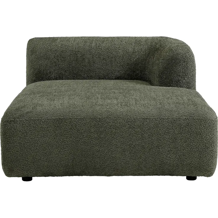 Vente-unique - DANEPI Chaise longue Stoff Grün - B 161 cm x H 69 cm x L 113 cm