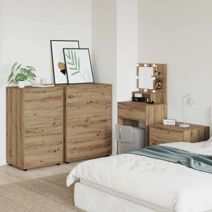 vidaXL Stauraumschränke 60 x 48 x 105 cm Holzwerkstoff Artisan-Eiche 3406244 – Bild 4
