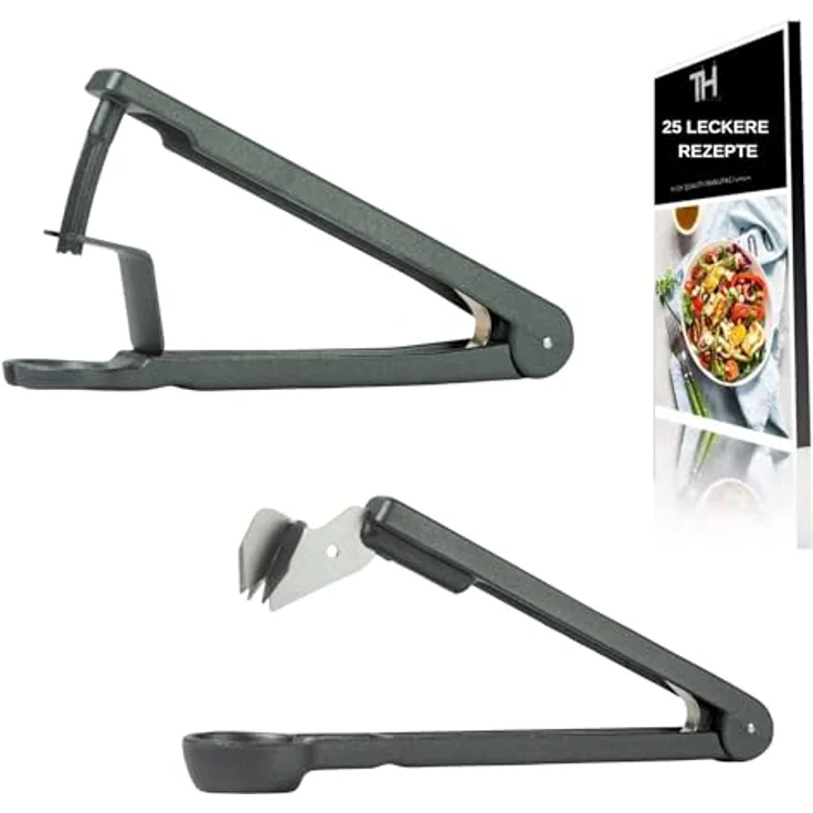 Thiru Entkerner mit robustem sternförmigen Entkernstößel, Kirsch-und Pflaumenentsteiner Set, Made in Germany, Sparset für Kirschen und Pflaumen – Bild 2