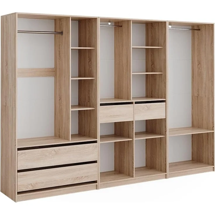 Kleiderschrank Elmo Sonoma 280 x 200 cm 3er Set Vicco – Bild 1