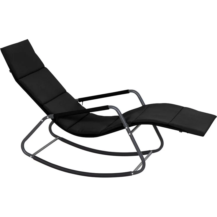 SIENA GARDEN 'Aliano' Schaukelliege mit Kissen, Black – Bild 1