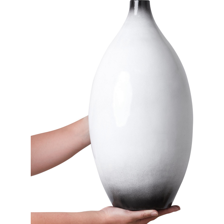 Dekovase BAEZA 46 cm Keramik Weiß – Bild 4