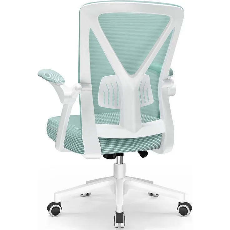 Hiazurm Bürostuhl Bürostuhl,Chefsessel aus Mesh,Ergonomischer Schreibtischstuhl (Verstellbarer Armlehnen, Lendenwirbelstütze,Drehstuhl Wippfunktion,Atmungsaktiv), Verlängerte und Verbreiterte Rückenlehne, Bis 155 kg,Schwarz