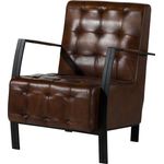 Sessel Echtleder 64x76x83 braun IRON LABEL #14