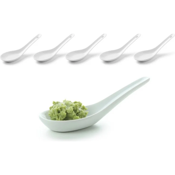 Provance Reislöffel 6 - 24 Vorspeise Appetizer Reislöffel Porzellan Suppenlöffel, Porzellan – Bild 2