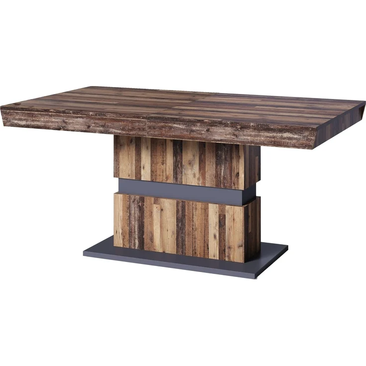Tisch >MATTHEW< mit Auszug in Old-Wood-Optik 140-195 x 75 x 90 cm (BxHxT) – Bild 4
