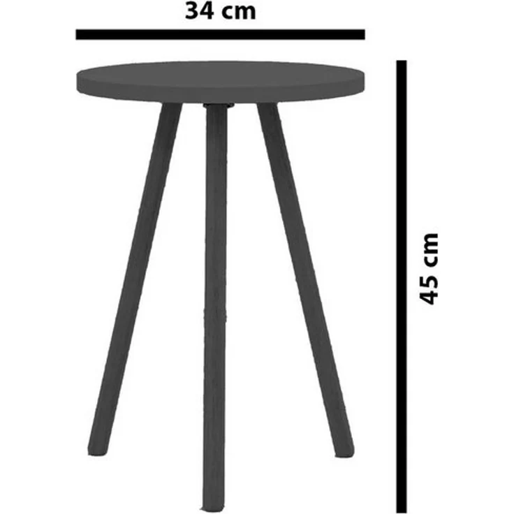Jungengel Beistelltisch Kaffeetisch Dreibein 9x Farben Holz Ablagetisch Nachttisch Rundtisch, Vintage & Retro, Einfacher Aufbau, TSE, ISO 9001 und FSC – Bild 4
