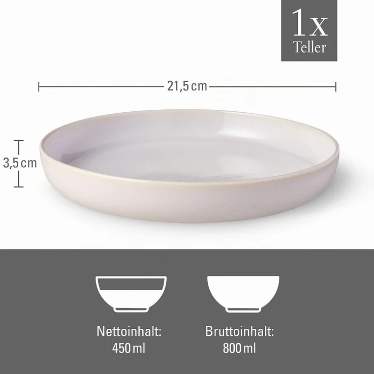 like. by Villeroy & Boch Crafted Cotton tiefer Teller / Suppenteller – Bild 3