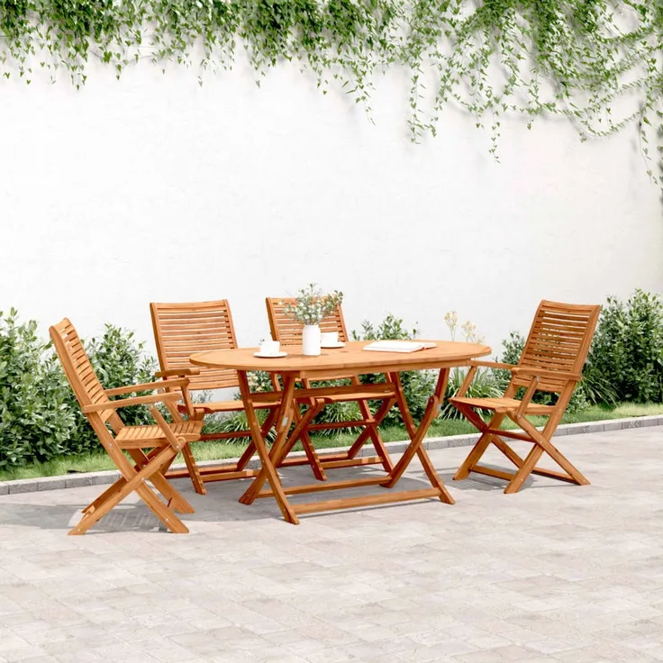 vidaXL Klappstühle, 4 Stück, 57 x 66 x 95 cm, Massivholz Akazie 3214474