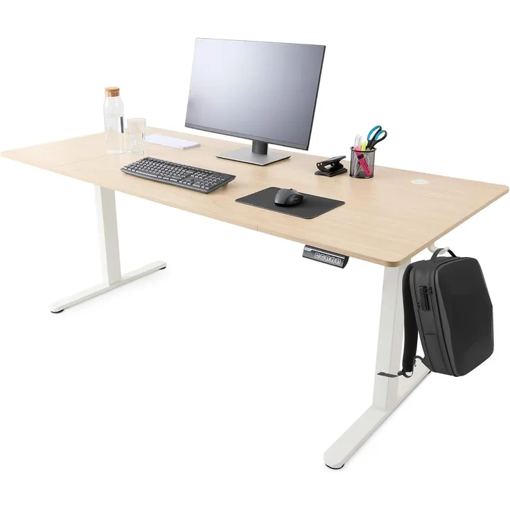 Arebos Schreibtisch Computer-Bürotisch 160 x 80 cm, elektrisch Memory-Funktion, 72-118 cm höhenverstellbar, Hebekapazität: 70 kg